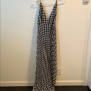 12th Tribe Checkered Maxi Dress